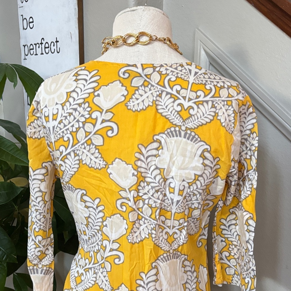 World Market Yellow Boho Soft Floral Dress 🤩 - Picture 5 of 8